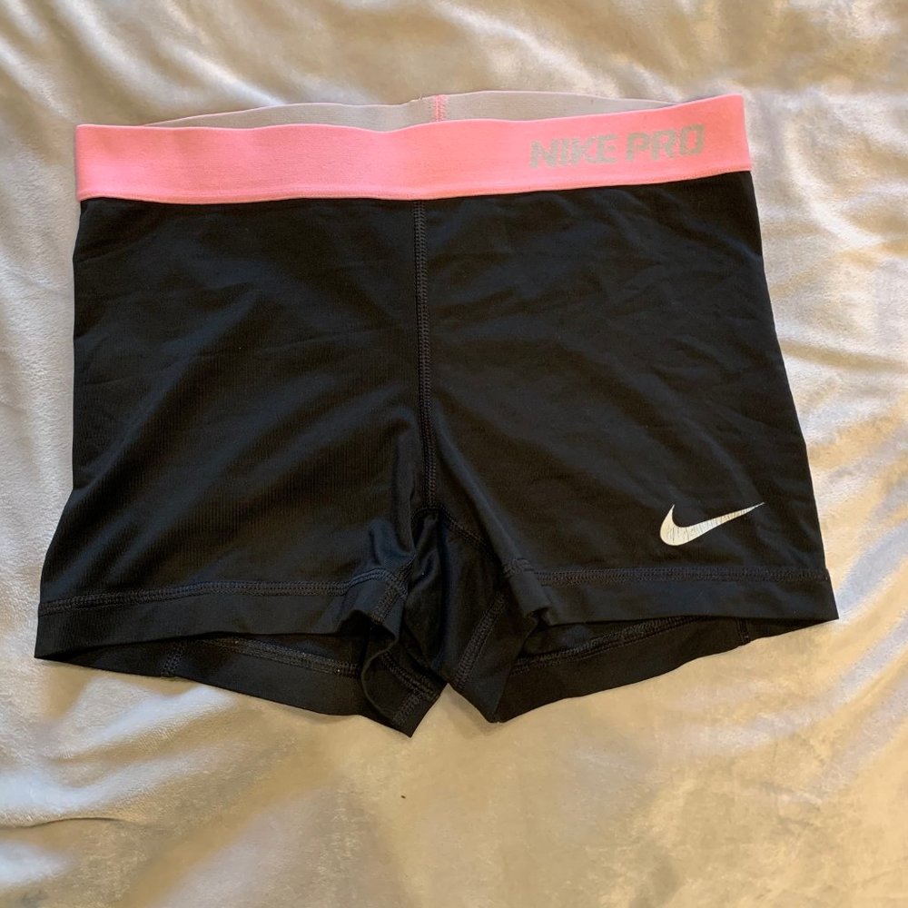Nike Spandex Shorts Women Pink Waist Band